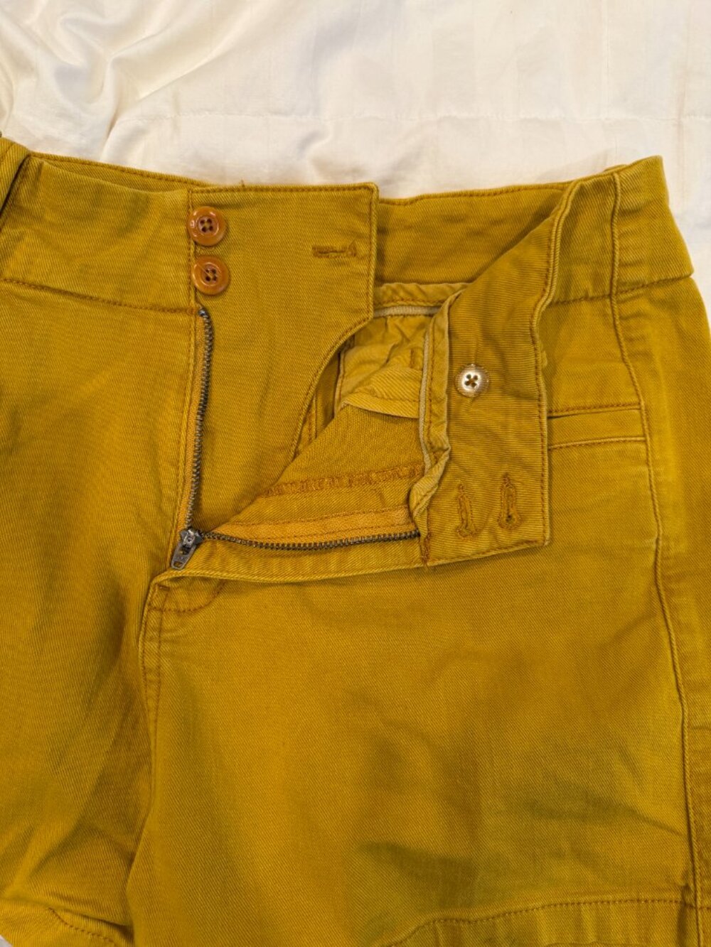 DUER Luxtwill High Rise Shorts Womens 30 Cider Mustard - Picture 6 of 8